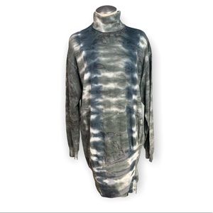 Young Fabulous & Broke Asymmetric Tie Dye Turtleneck Mini Dress Size M